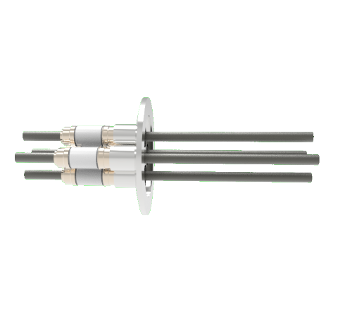 0.250 Conductor Diameter 4 Pin 12kV 93 Amp Molybdenum Conductor in a KF50