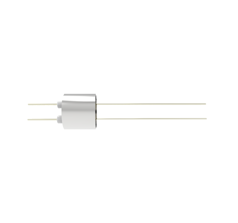 2 Pin, 0.032 Inch Diameter Nickel Conductors, 2kV, 5 Amp, 0.5 Inch Weld in Feedthrough