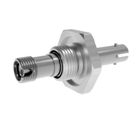 Fiber Optic Feedthrough, Single Mode, Hermetic, FC-ST Adapter, Jam Nut / Baseplate Mount