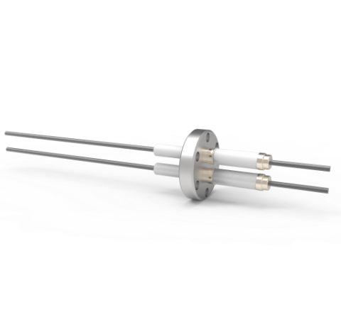 0.094 Conductor Diameter 2 Pin 12kV 28 Amp Molybdenum Conductor in a CF1.33