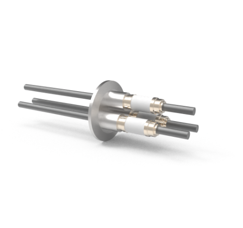 0.250 Diameter Conductor 3 pin 12kV 93 Amp Molybdenum Conductor in KF40