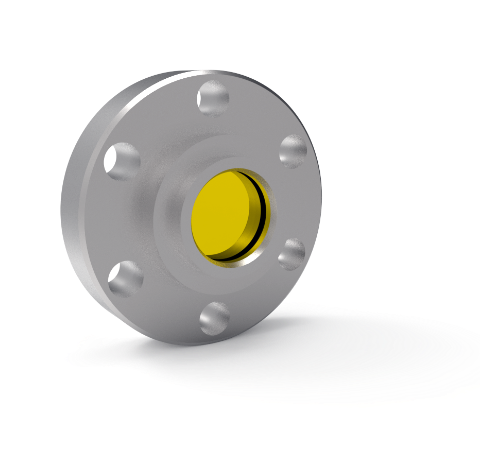 0.40 Inch View Diameter ZnSe 8-12 Micron, BBAR Coated Window in a 304 Stn. Stl. 1.33 CF Flange