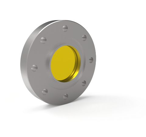 1.88 Inch View Diameter ZnSe 8-12 Micron, BBAR Coated Window in a 304 Stn. Stl. 4.50 CF Flange