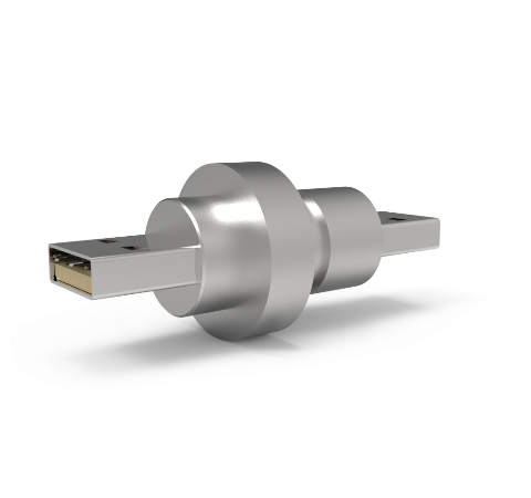 USB Compatible Double Ended Feedthrough, 30V, 1 Amp, in Weld in adapter Without Plugs