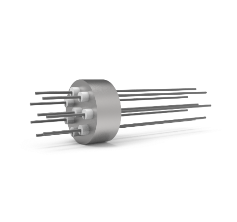 0.032 Conductor Diameter 8 Pin 1.5kV 8.5 Amp Molybdenum Conductor Weld