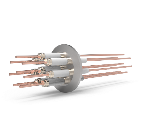0.094 Conductor Diameter 8 Pin 12kV 55 Amp Copper Conductor in a KF40