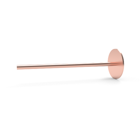 0.250 Inch Diameter, 6.0 Inch Long, Copper Pinch Off Tube, Copper Gasket for 2.75CF One End
