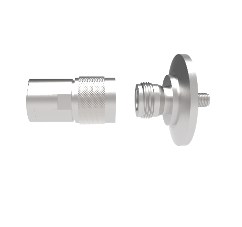 Type N to SMA Grounded Shield 1.5kV 1 Amp KF25 Flange With Type N Air Side Plug